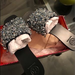 Tory Burch embellished slide sandal